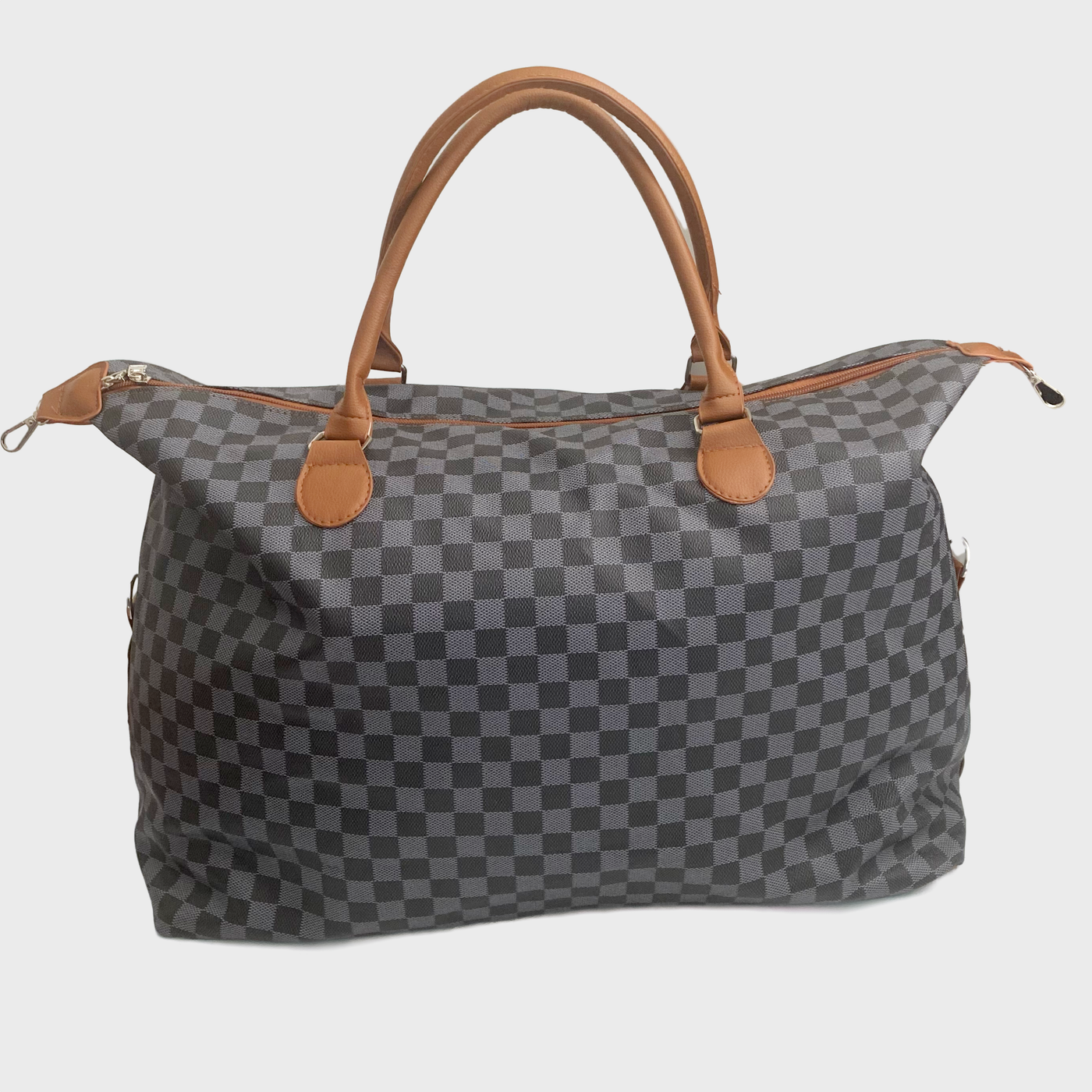 Checkered Weekender Bag - Blue