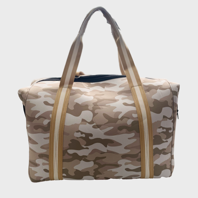 Bone Camo Neoprene Weekender Tote