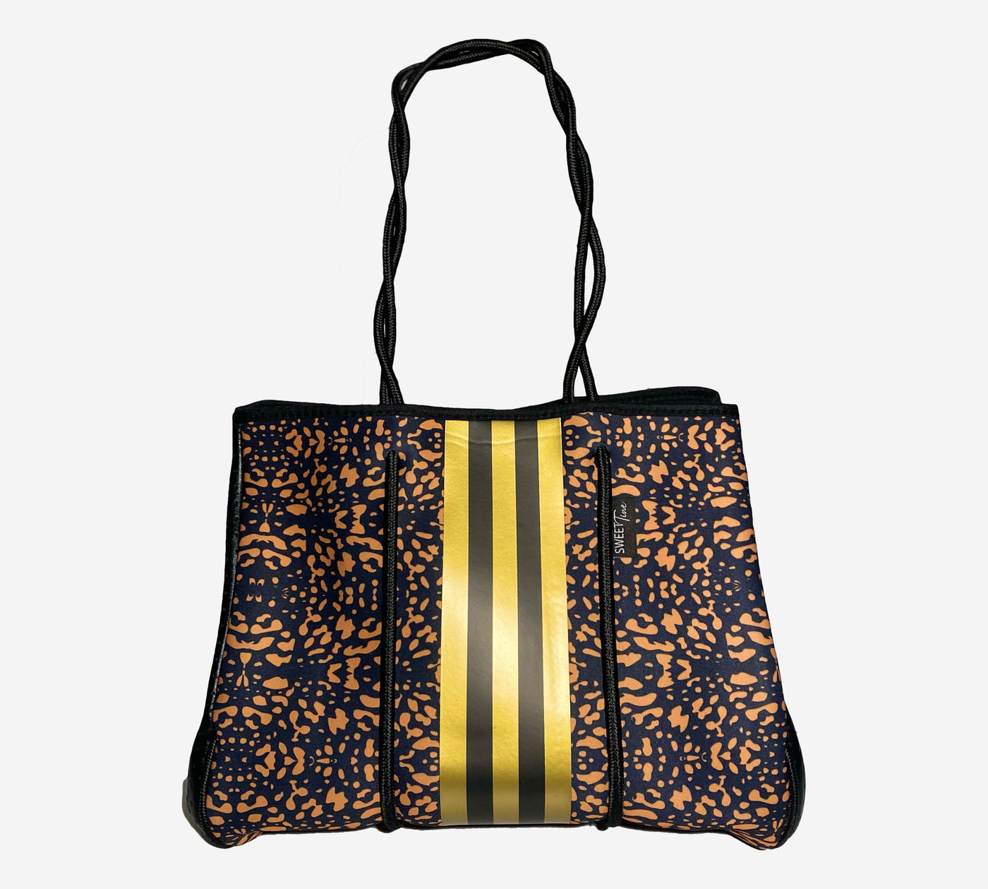 Gold Animal Print Neoprene Tote Bag