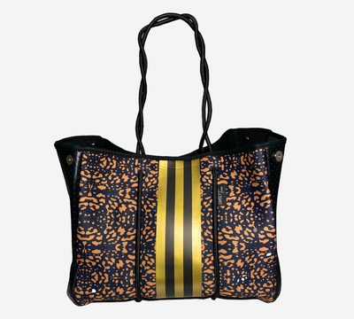 Gold Animal Print Neoprene Tote Bag