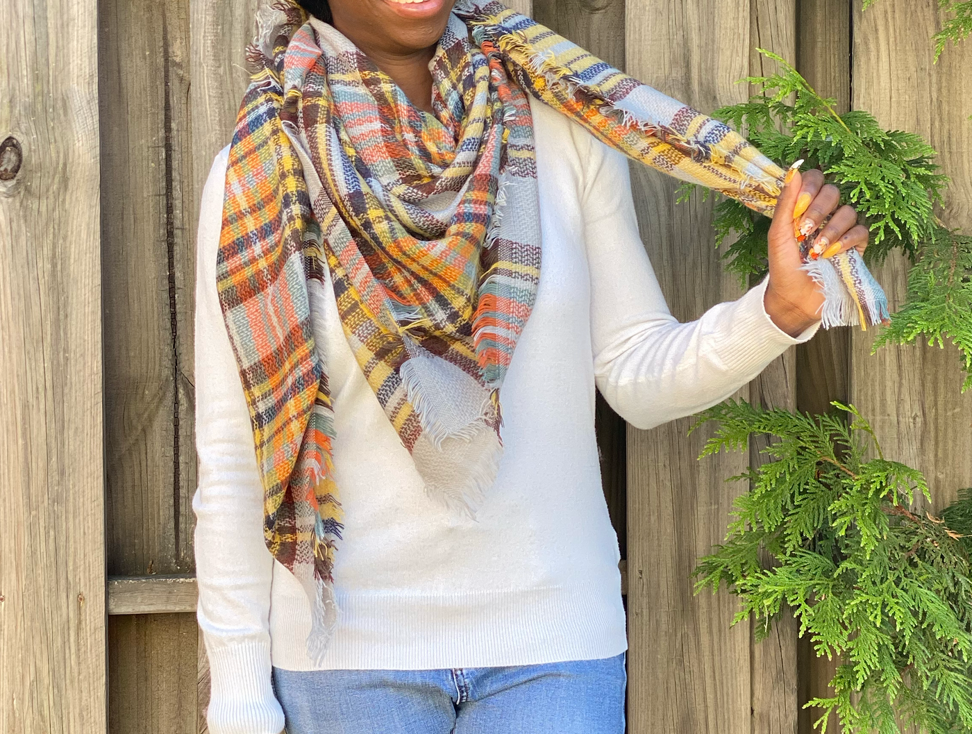 Nontraditional Plaid Scarf