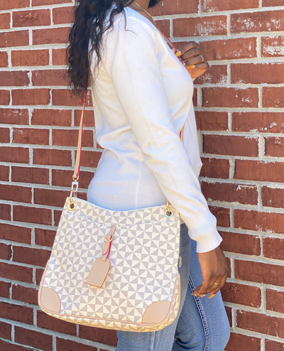 Geometric Handbag - Cream